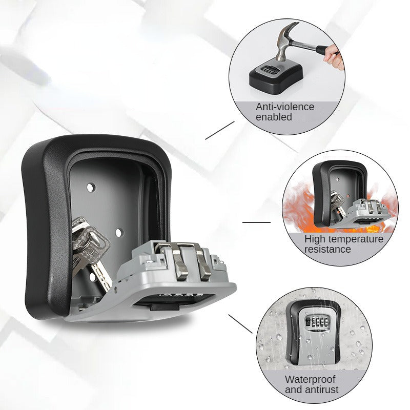 Portable Combination Lockbox For House and Car Keys