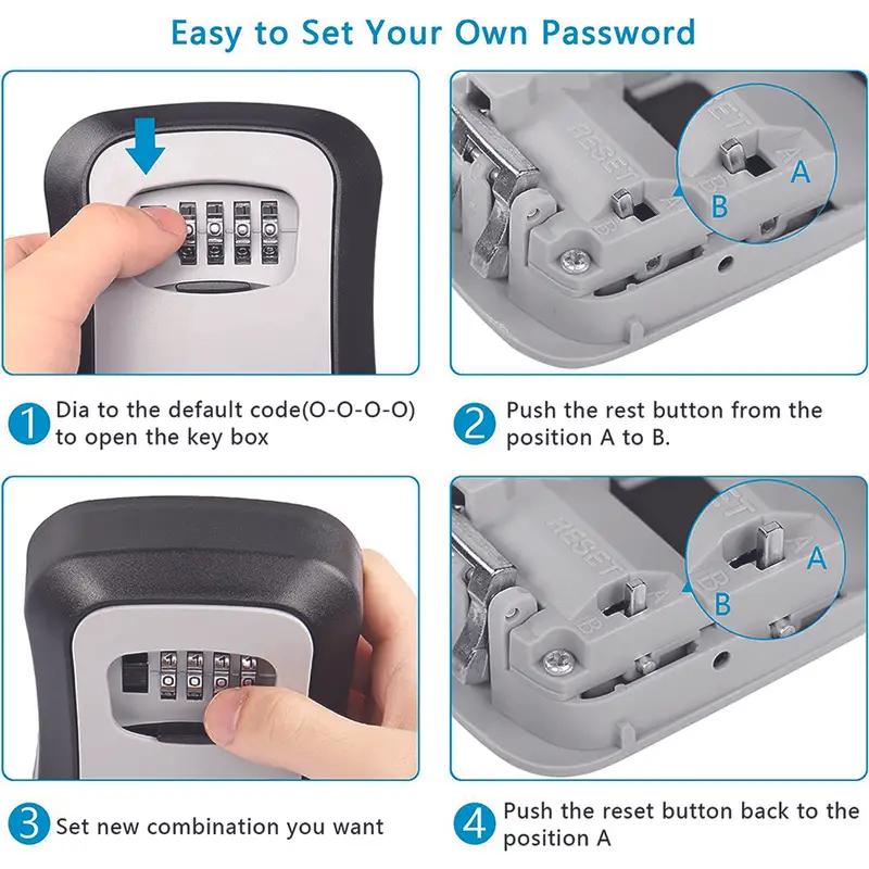 Portable Combination Lockbox For House and Car Keys