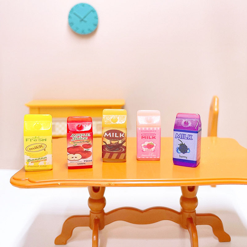 Mini Milk Box Fruit & Milk Decorative Gadget Food Game Model Prop