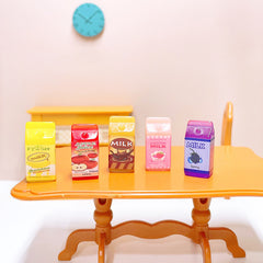 Mini Milk Box Fruit & Milk Decorative Gadget Food Game Model Prop