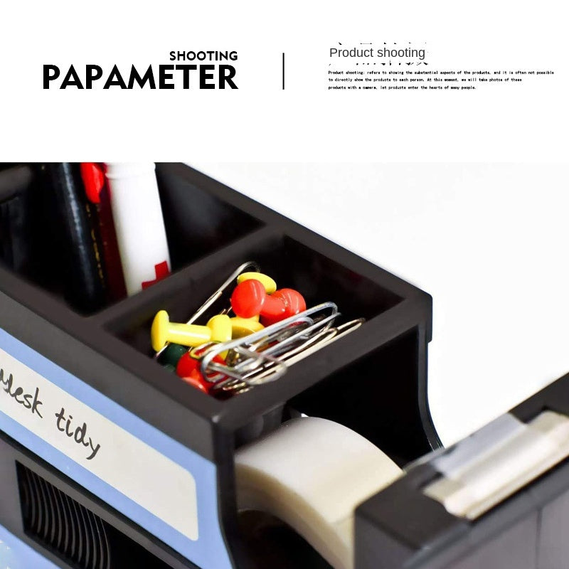 Retro Cassette Desktop Storage Pen Holder Tape Holder Office Stationery