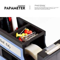 Retro Cassette Desktop Storage Pen Holder Tape Holder Office Stationery