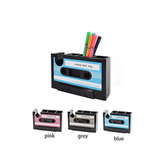 Retro Cassette Desktop Storage Pen Holder Tape Holder Office Stationery