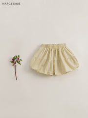 MARC&JANIE Girls Baggy Fit Bubble Shorts French Style Round Hemline Kids Summer