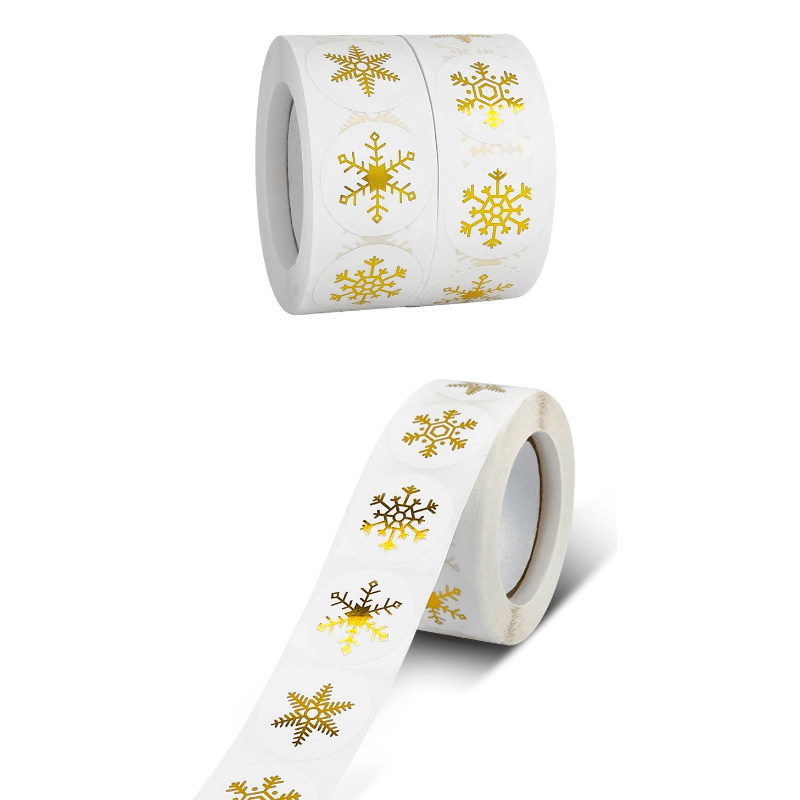 500pcs Merry Christmas Snowman Elk Sticker Roll Gift Decoration