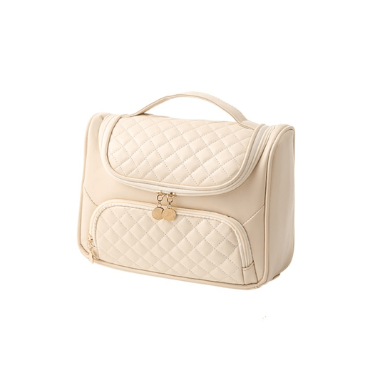 Argyle Pattern Makeup Bag Zipper Cosmetic Handbag Toiletry Wash Bag