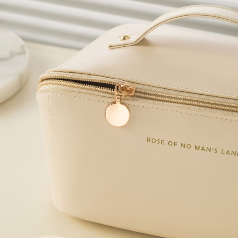 2pcs PU Cosmetic Bag Waterproof Makeup Storage Large Capacity Portable