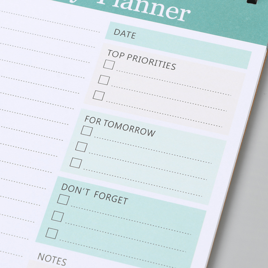 35 Sheets Daily Planner Notepad Undated Tear Off To-Do List Organizer