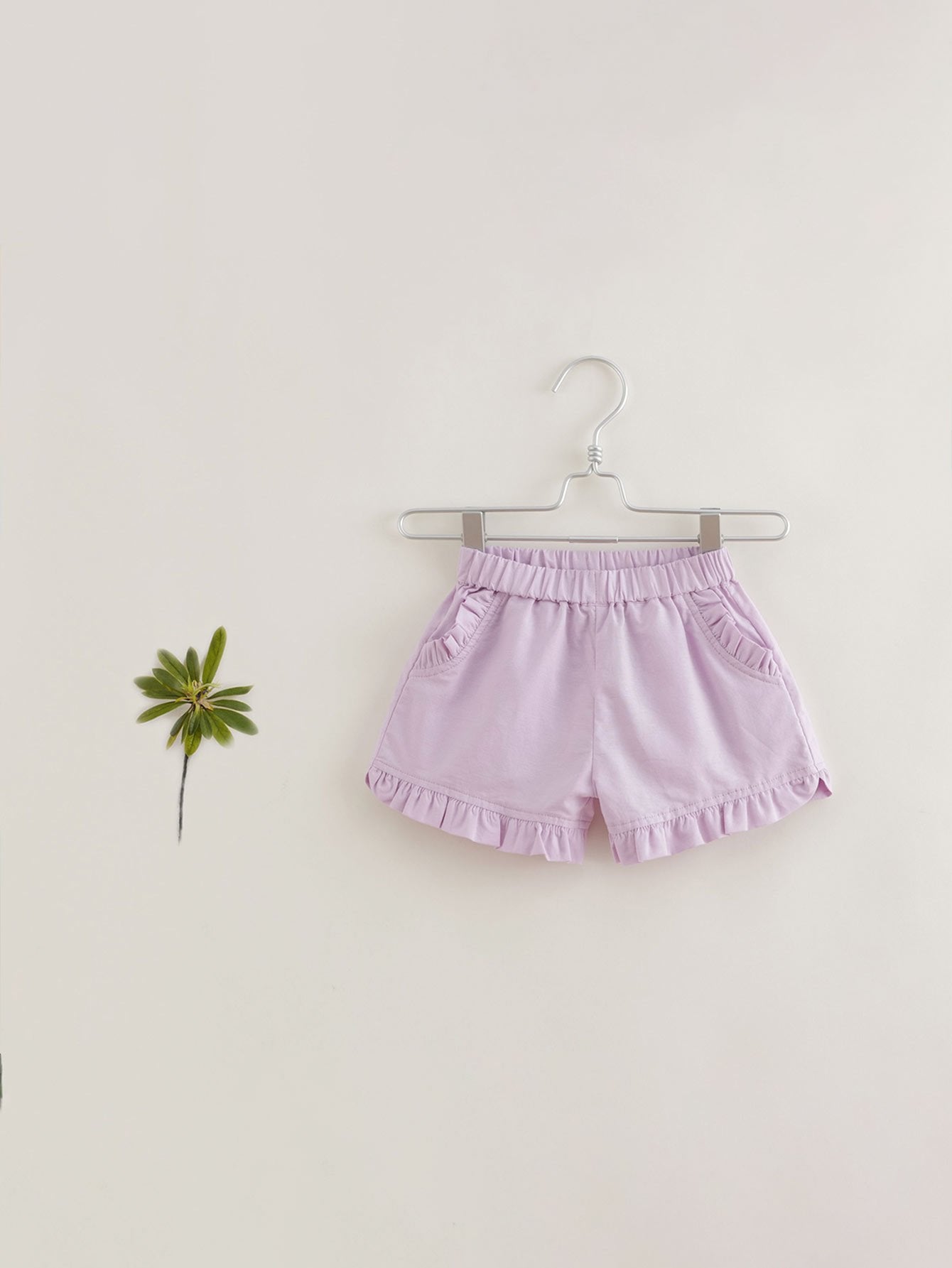 MARC&JANIE Girls Linen Shorts with Frill Details and Pockets