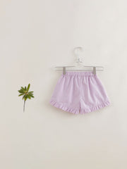MARC&JANIE Girls Linen Shorts with Frill Details and Pockets