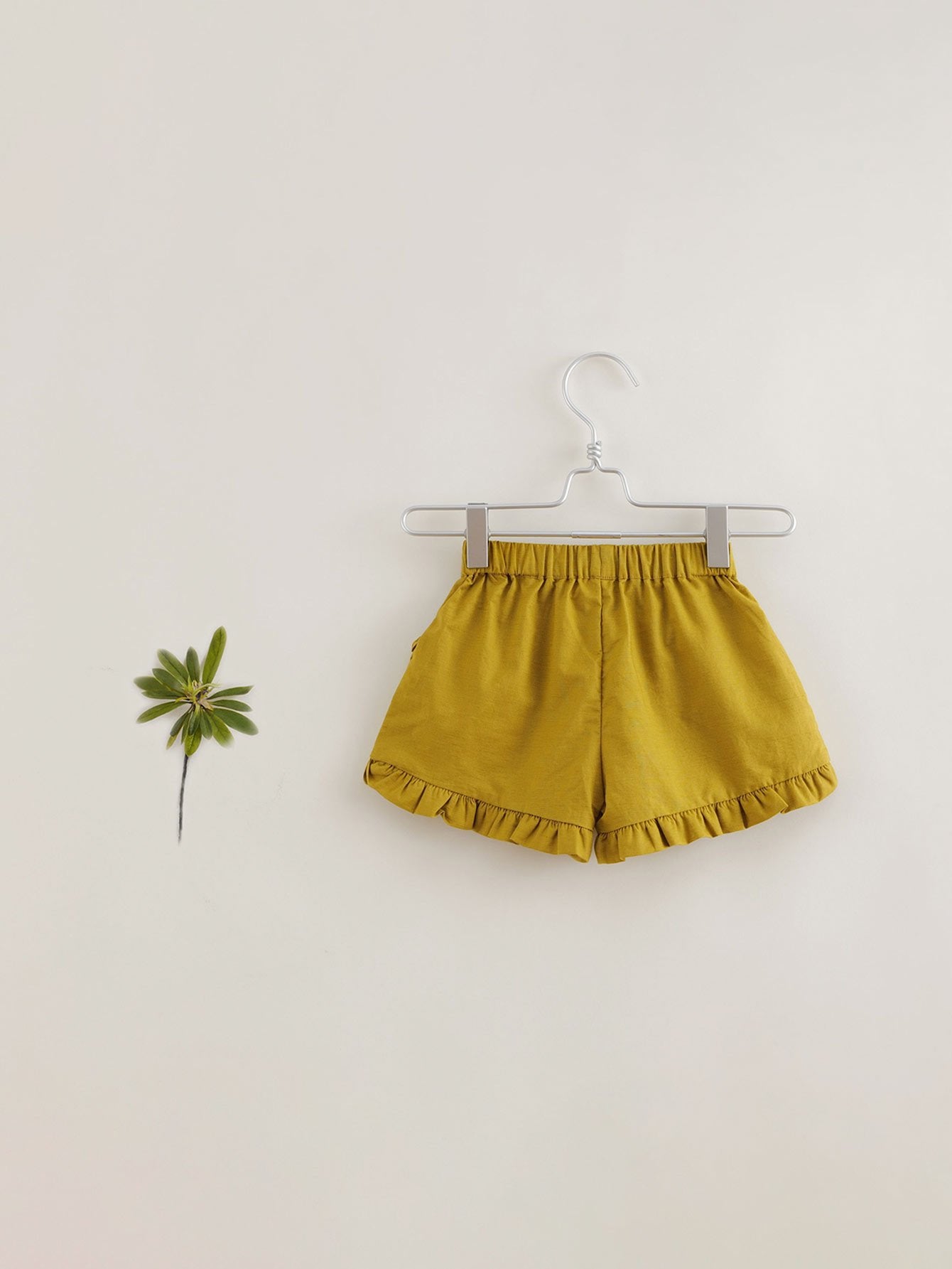 MARC&JANIE Girls Linen Shorts with Frill Details and Pockets