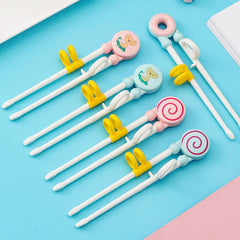 1 Pair Cat Learning Chopsticks Training Chopsticks Baby Kids Children Chopsticks