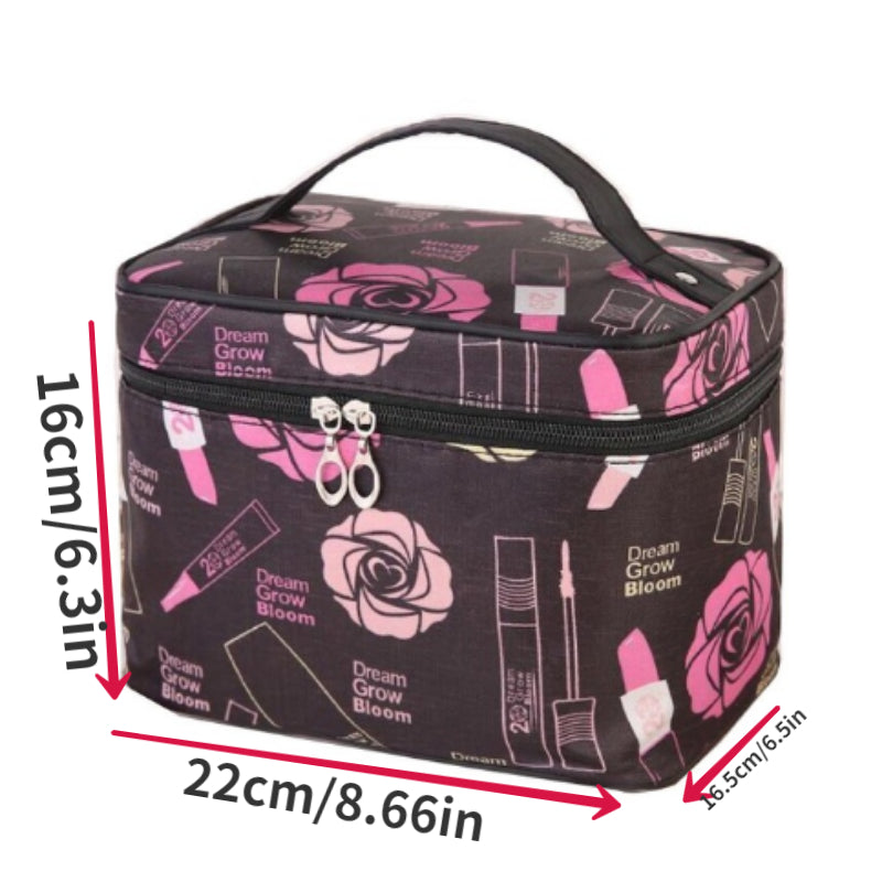 Large Travel Makeup Bag Waterproof Cosmetic Case for Women and Girls