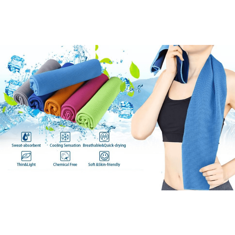 6pcs Microfiber Cooling Towel for Sports Gym Yoga Camping