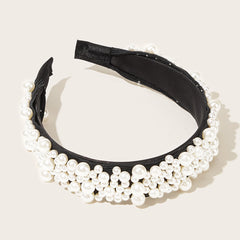 Faux Pearl Headband Wide Brim Head Hoop Hair Accessory Jewelry