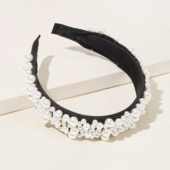 Faux Pearl Headband Wide Brim Head Hoop Hair Accessory Jewelry
