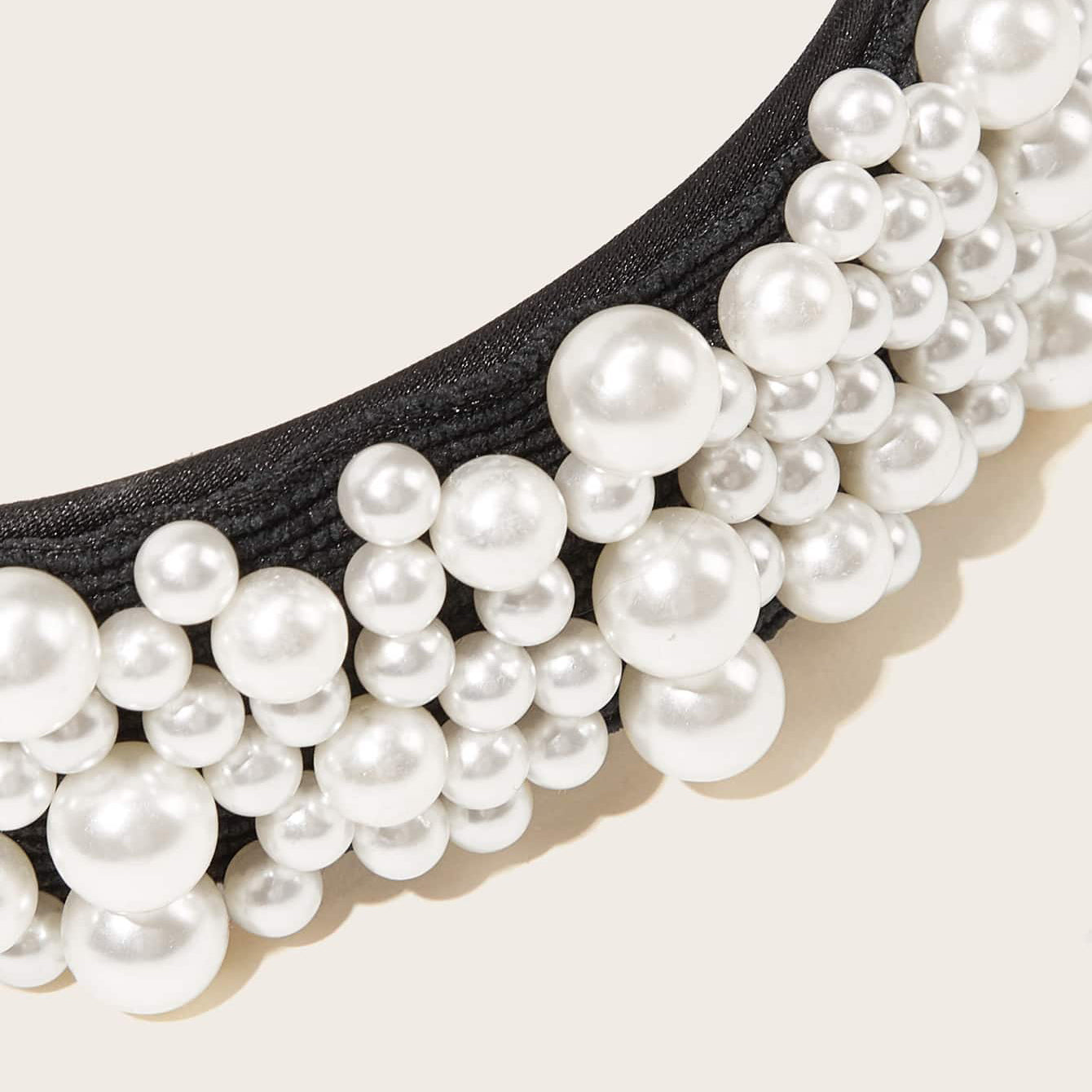 Faux Pearl Headband Wide Brim Head Hoop Hair Accessory Jewelry