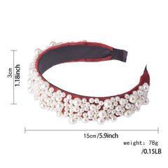 Faux Pearl Headband Wide Brim Head Hoop Hair Accessory Jewelry