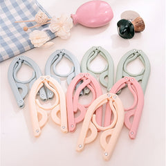 8pcs Foldable Travel Hangers Colorful Portable Clothes Drying Rack