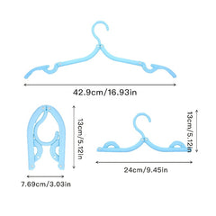 8pcs Foldable Travel Hangers Colorful Portable Clothes Drying Rack