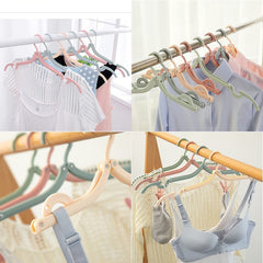8pcs Foldable Travel Hangers Colorful Portable Clothes Drying Rack