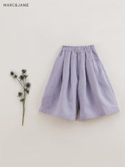 MARC&JANIE Girls Linen Stripe Wide Leg Pants