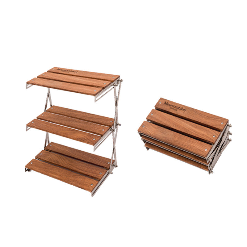 Portable Three Tier Camping Rack For Outdoor Picnics And BBQs
