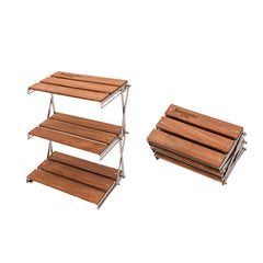 Portable Three Tier Camping Rack For Outdoor Picnics And BBQs