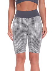 Honeycomb Workout Shorts High Waist Sports Fitness Yoga Running Tight Shorts