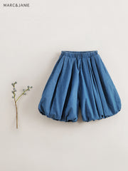 MARC&JANIE Girls Bubble Cropped Pants Elastic Band Leg & Waist Comfy Fit