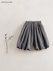 MARC&JANIE Girls Bubble Cropped Pants Elastic Band Leg & Waist Comfy Fit