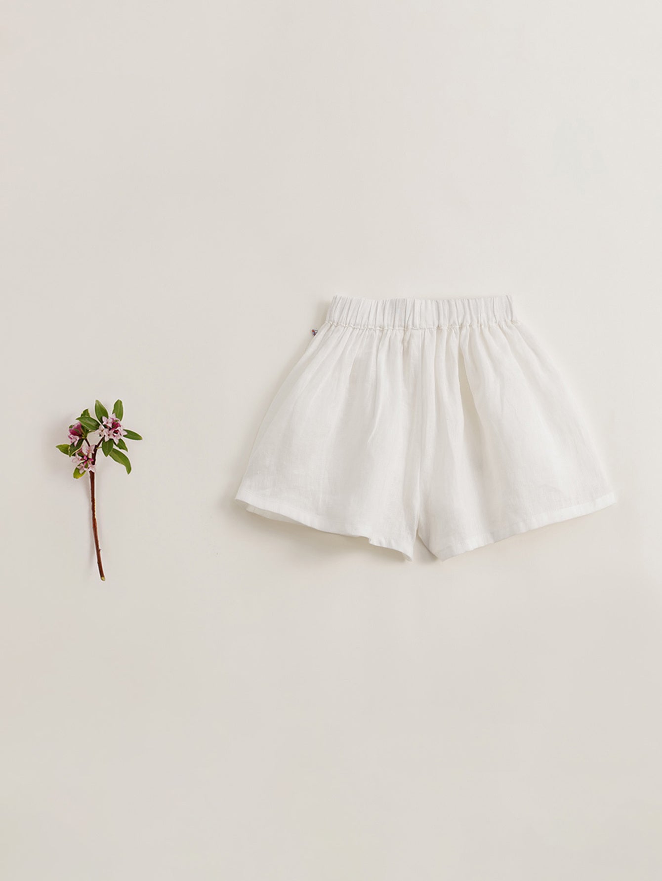 MARC&JANIE Girls Bow Wide Leg Linen Shorts Kids Summer Clothes