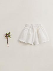 MARC&JANIE Girls Bow Wide Leg Linen Shorts Kids Summer Clothes
