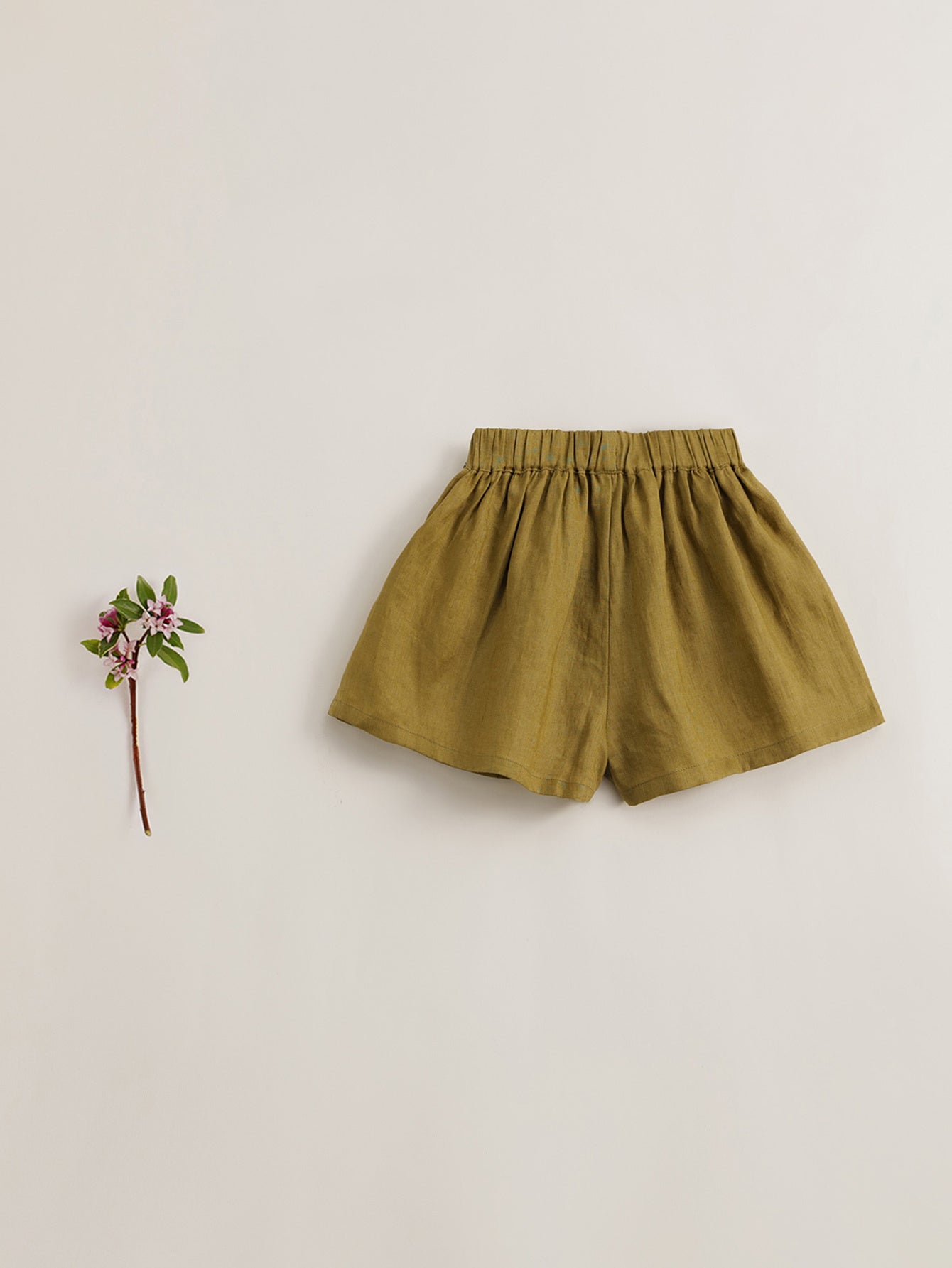 MARC&JANIE Girls Bow Wide Leg Linen Shorts Kids Summer Clothes