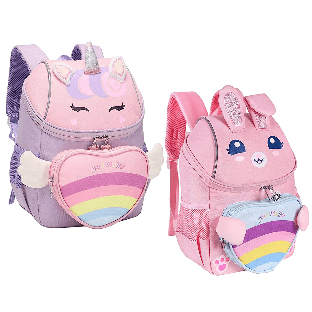 Rabbit Unicorn Girls Backpack Kindergarten Lightweight School Bag