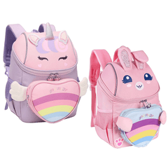 Rabbit Unicorn Girls Backpack Kindergarten Lightweight School Bag