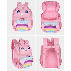 Rabbit Unicorn Girls Backpack Kindergarten Lightweight School Bag