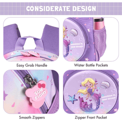 Kids' Cartoon Mermaid Dinosaur Astronaut Unicorn Backpack