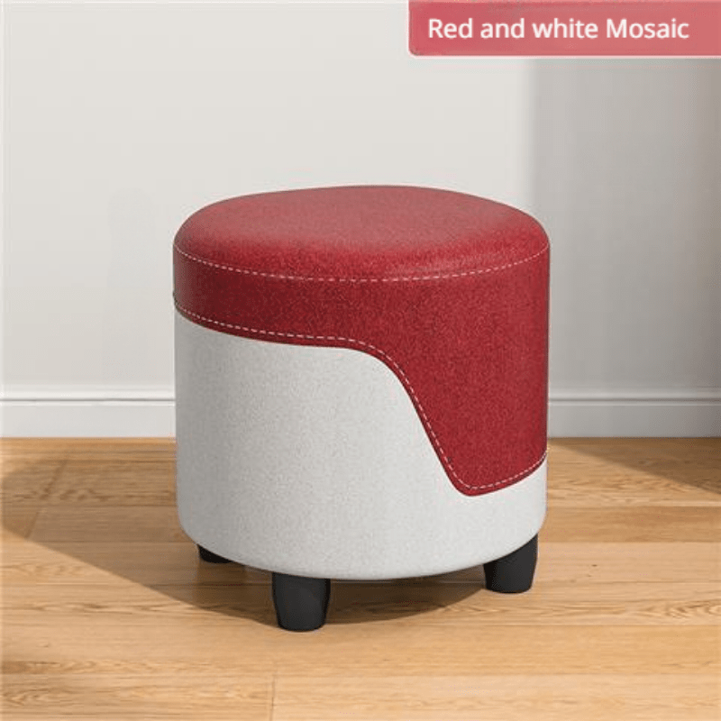 Solid Wood Shoe Changing Stool Cube - Stylish and Durable for Home Decor