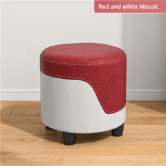 Solid Wood Shoe Changing Stool Cube - Stylish and Durable for Home Decor
