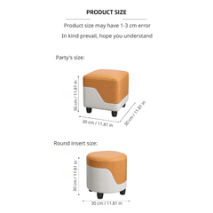 Solid Wood Shoe Changing Stool Cube - Stylish and Durable for Home Decor