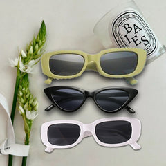 3pcs Rectangular Sunglasses Set Street Photography Travel Party Sunglasses