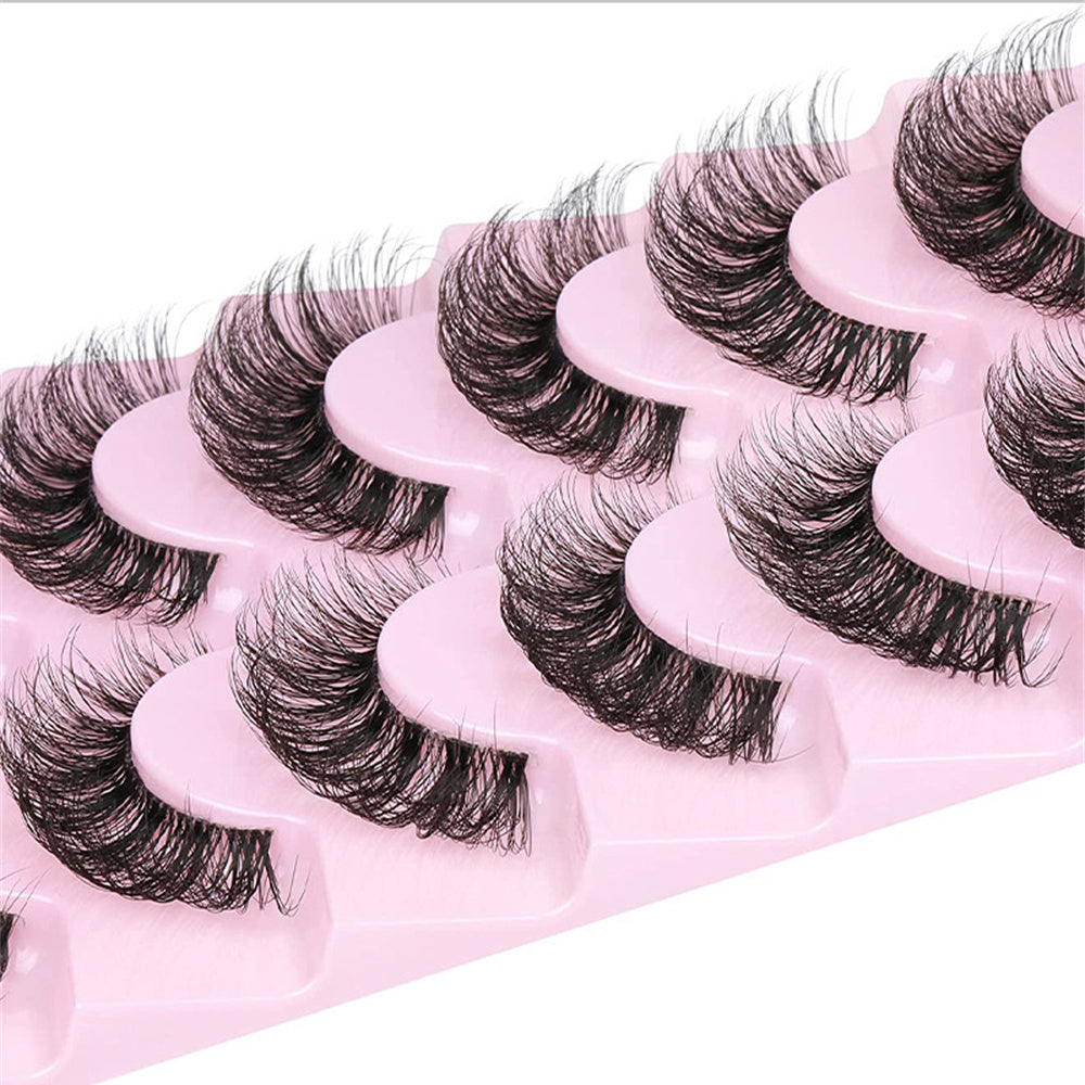 10 Pairs 3D Mink Lashes Natural False Eyelashes Fluffy Soft Wispy