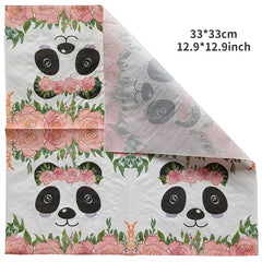 20pcs Panda Napkins for Wedding Party Decoration