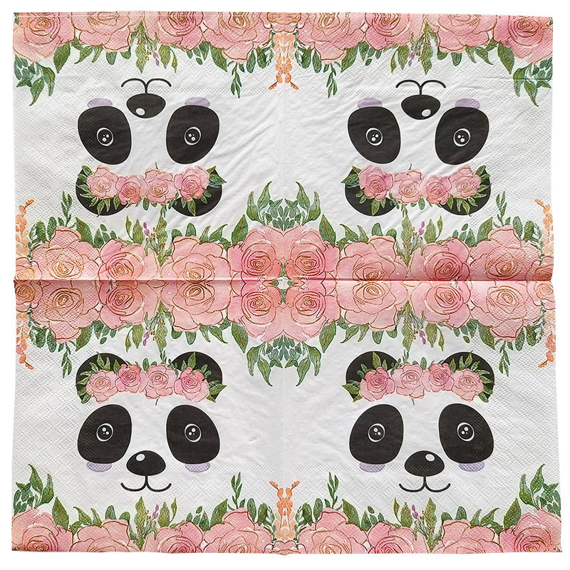 20pcs Panda Napkins for Wedding Party Decoration