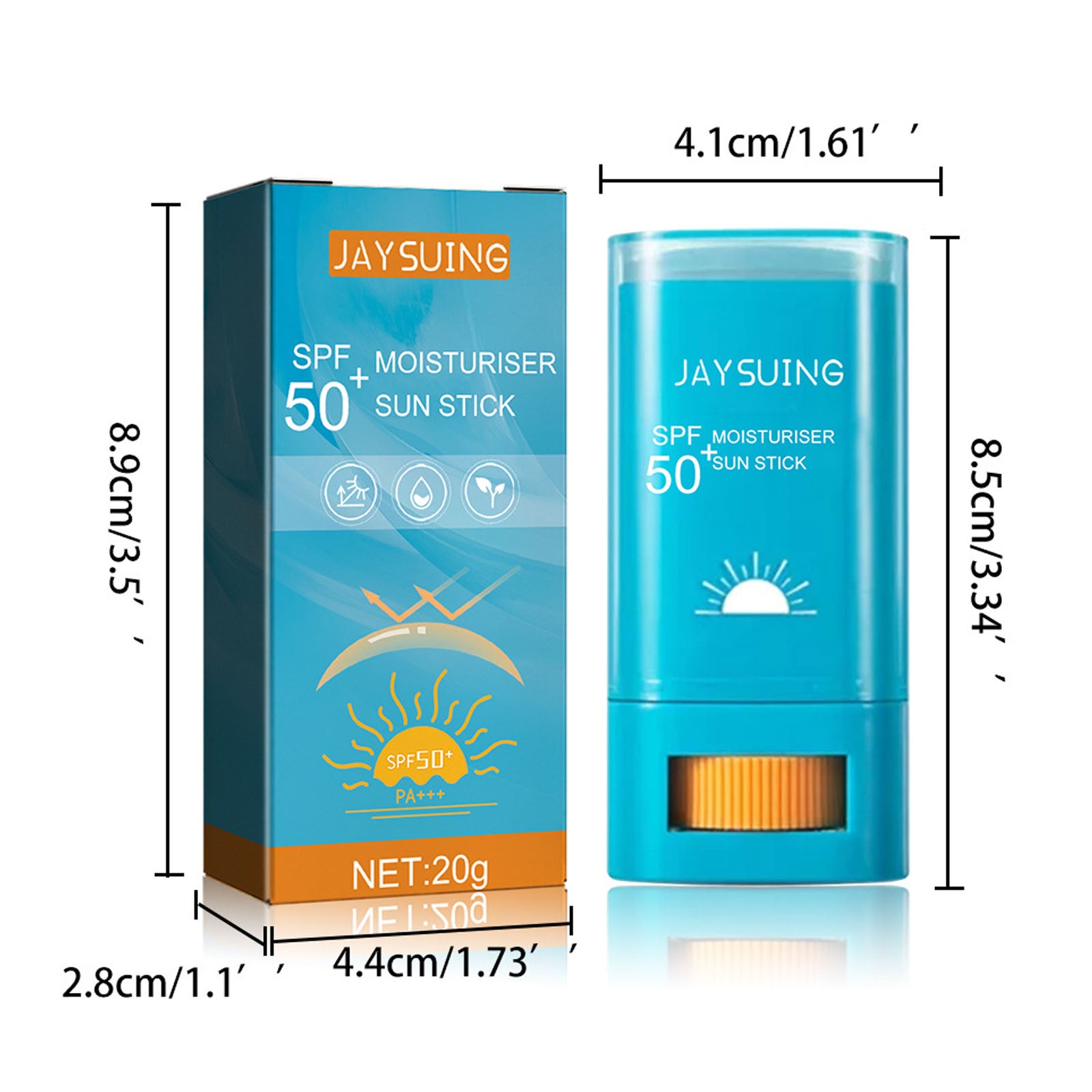 Moisturizing Cream Stick Waterproof Sweat proof Refreshing Non greasy UV