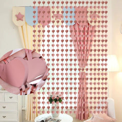 Heart Star Foil Curtain Bachelorette Wedding Decor