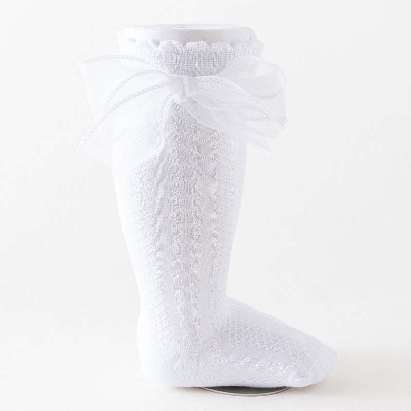 Baby Girls Lace Bowknot Princess Socks Knee High Socks Toddlers Children s Socks