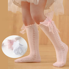 Baby Girls Lace Bowknot Princess Socks Knee High Socks Toddlers Children s Socks