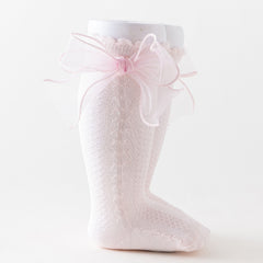 Baby Girls Lace Bowknot Princess Socks Knee High Socks Toddlers Children s Socks